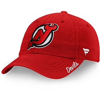 Women's Fanatics Branded Red New Jersey Devils Core Primary Logo Adjustable Hat