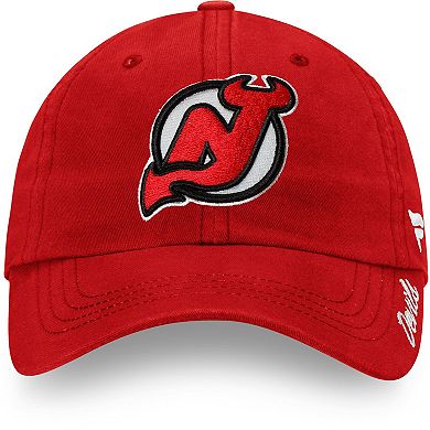 Women's Fanatics Branded Red New Jersey Devils Core Primary Logo Adjustable Hat