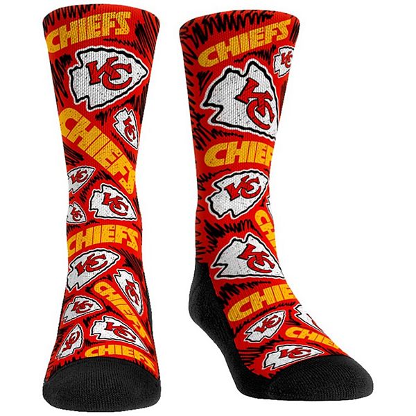 Women S Rock Em Socks Kansas City Chiefs Logo Sketch Crew Socks