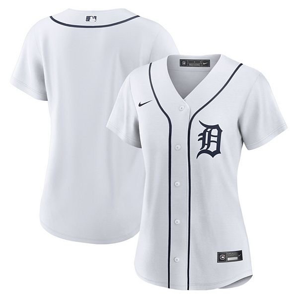 Women's Nike White Detroit Tigers Home Replica Team Jersey Size: Large