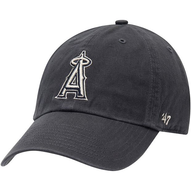 47 Men's Los Angeles Angels Black Clean Up Adjustable Hat