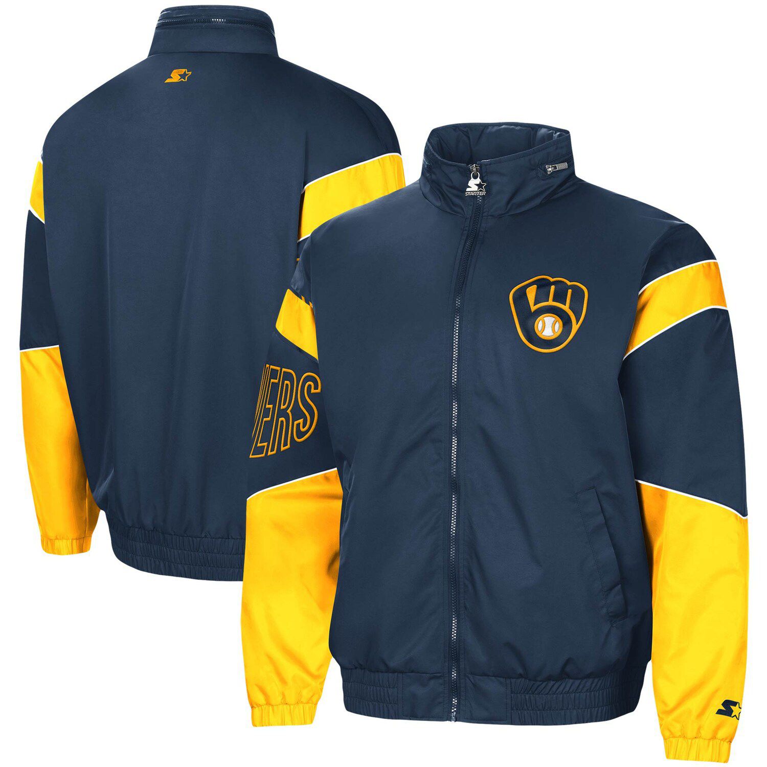 milwaukee brewers zip up jacket