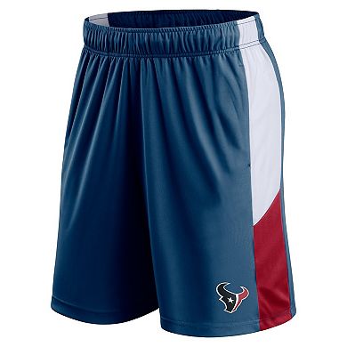 Men's Fanatics Branded Navy Houston Texans Prep Colorblock Shorts