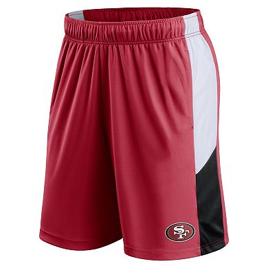 Men's Fanatics Branded Scarlet San Francisco 49ers Prep Colorblock Shorts