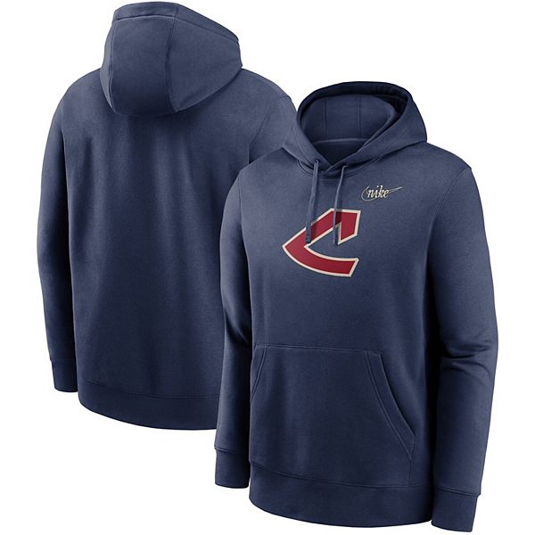 Men's Nike Navy Cleveland Indians Cooperstown Mashup Logo Club Pullover ...