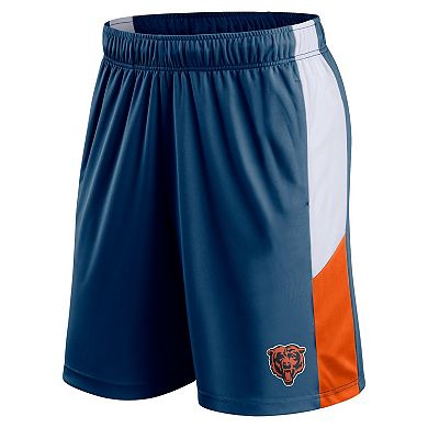 Men's Fanatics Navy Chicago Bears Prep Colorblock Shorts