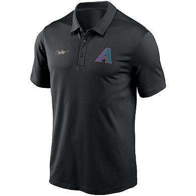 Men's Nike Black Arizona Diamondbacks Cooperstown Collection Logo Franchise Performance Polo