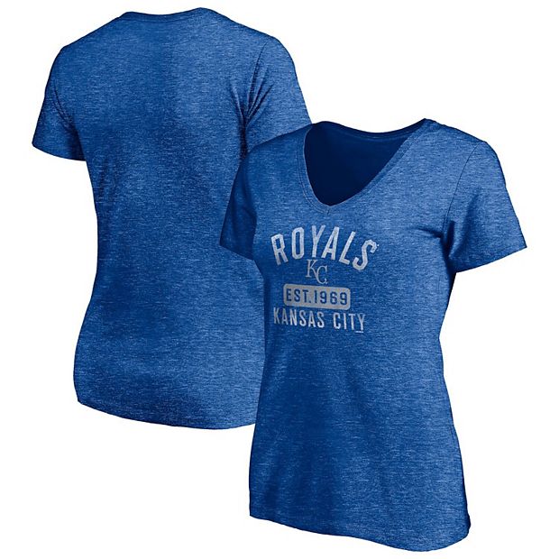 Kansas City Royals Women's Plus Size V-Neck T-Shirt - Royal