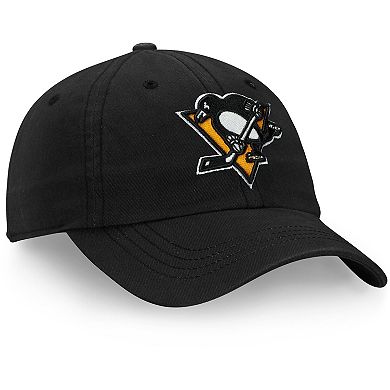 Women's Fanatics Branded Black Pittsburgh Penguins Core Primary Logo Adjustable Hat