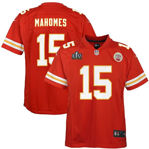 Youth Nike Patrick Mahomes Red Kansas City Chiefs Super Bowl LV