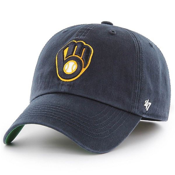 Men's '47 Navy Milwaukee Brewers Team Franchise Fitted Hat