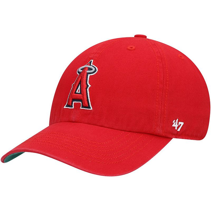 Mens 47 Red Los Angeles Angels Team Franchise Fitted Hat, Size: Small