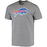 Men's New Era Heathered Charcoal Buffalo Bills Combine Authentic Stadium Logo T-Shirt