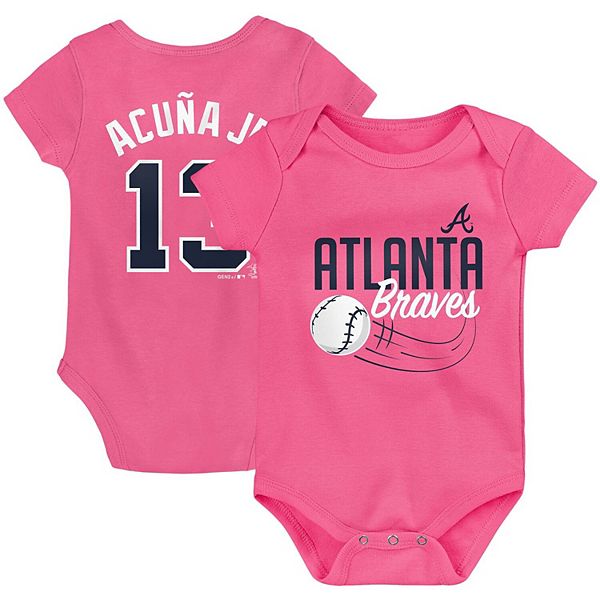 Braves Toddler Pink Baseball Shirt Dress (Size 2T-4T) – babyfans