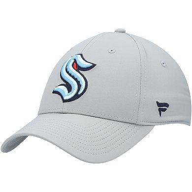 Men's Fanatics Branded Gray Seattle Kraken Core Primary Logo Flex Hat