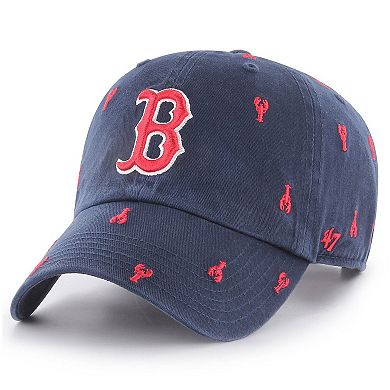 Women's '47 Navy Boston Red Sox Confetti Clean Up Adjustable Hat