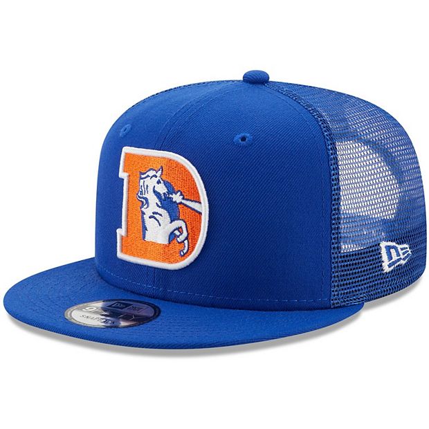 Men's New Era Royal Denver Broncos Historic Logo Classic Trucker 9FIFTY  Snapback Hat