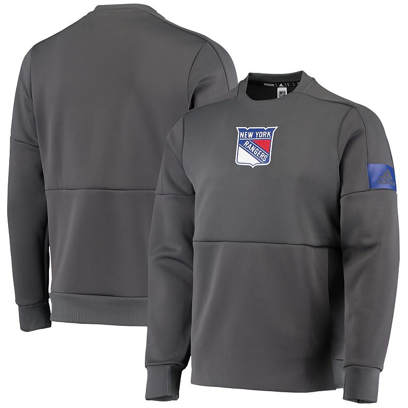 Mens adidas Gray New York Rangers Game Time Pullover Sweatshirt, Size: Sma