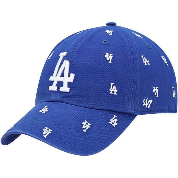 47 Brand Women's Los Angeles Dodgers White Confetti Icon Clean Up  Adjustable Hat