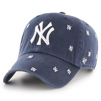 Women's '47 Navy New York Yankees Confetti Clean Up Adjustable Hat