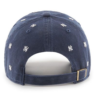 Women's '47 Navy New York Yankees Confetti Clean Up Adjustable Hat