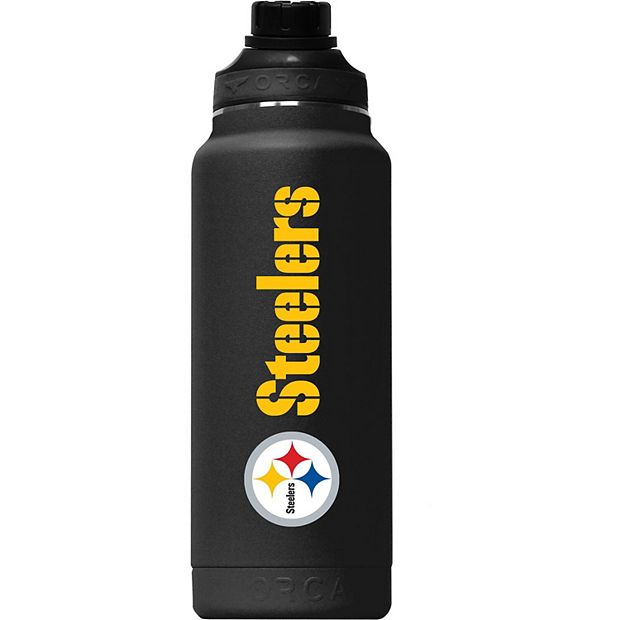 Pittsburgh Steelers 23oz Silicon Protector Glass Water Bottle