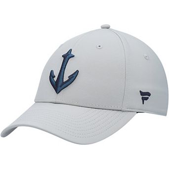 Men's Fanatics Branded Gray Seattle Kraken Secondary Logo Flex Hat
