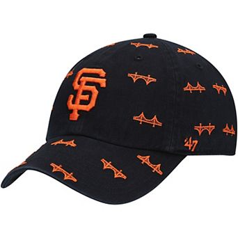 Women's '47 Black San Francisco Giants Confetti Clean Up Adjustable Hat