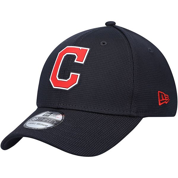 Men's New Era Navy Cleveland Indians 2021 Clubhouse Logo 39THIRTY Flex Hat