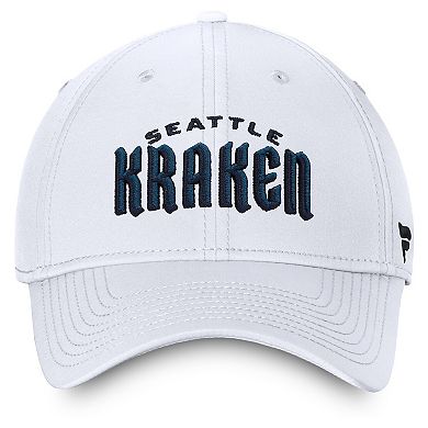 Men's Fanatics Branded White Seattle Kraken Wordmark Flex Hat