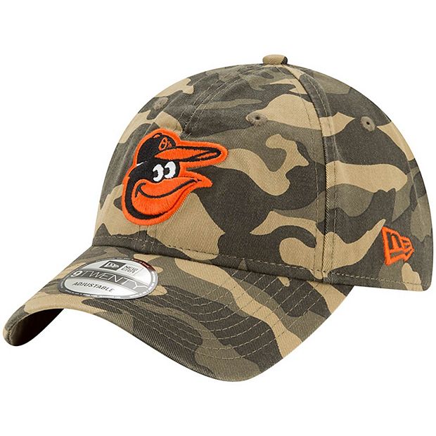 Baltimore Orioles New Era Woodland Camo Trucker 9FIFTY Snapback