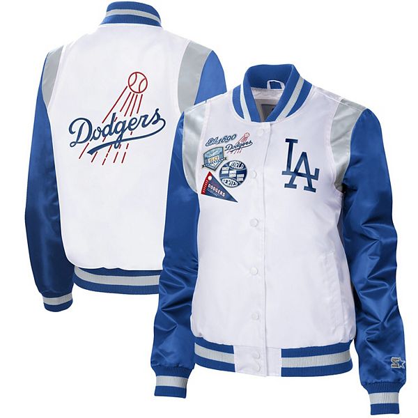 Los Angeles Dodgers G-III Sports by Carl Banks No Huddle Half-Zip Jacket -  White/Royal