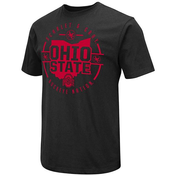 Men's Colosseum Black Ohio State Buckeyes Buckeye Nation State T-Shirt
