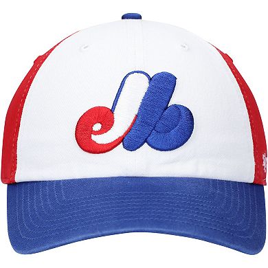 Men's '47 White Montreal Expos Logo Cooperstown Collection Clean Up Adjustable Hat