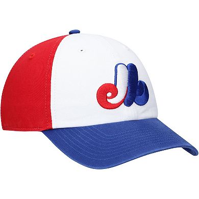 Men's '47 White Montreal Expos Logo Cooperstown Collection Clean Up Adjustable Hat