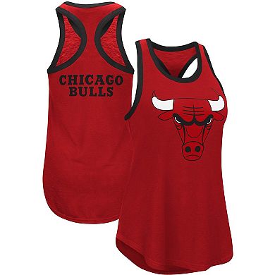 Women's G-III 4Her by Carl Banks Red Chicago Bulls Showdown Burnout Tank Top