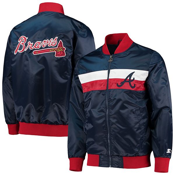 Men's Starter Cream Atlanta Braves The Ambassador Home Full-Zip Jacket