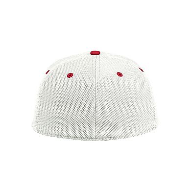 Men's adidas White Louisville Cardinals On-Field Baseball Fitted Hat