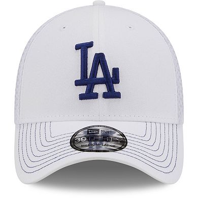 Men's New Era White Los Angeles Dodgers Team Neo II 39THIRTY Flex Hat