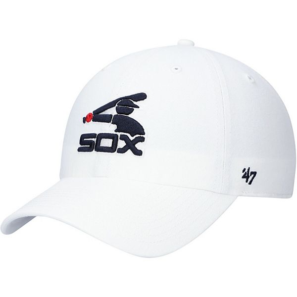 Men's '47 White Chicago White Sox 1976 Logo Cooperstown Collection Clean Up  Adjustable Hat