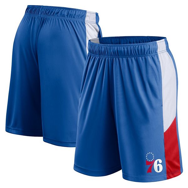 Men S Fanatics Branded Royal Philadelphia 76ers Champion Rush Practice Performance Shorts