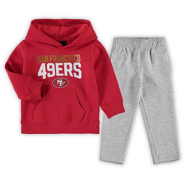Toddler Scarlet/Gray San Francisco 49ers Fan Flare Pullover Hoodie and  Sweatpants Set