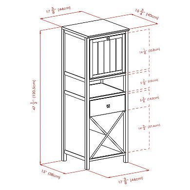 Winsome Brooke Jelly 4-Section Cupboard Floor Decor