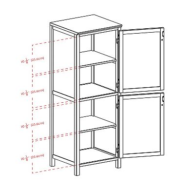 Winsome Brooke Jelly 2-Section Cupboard Floor Decor