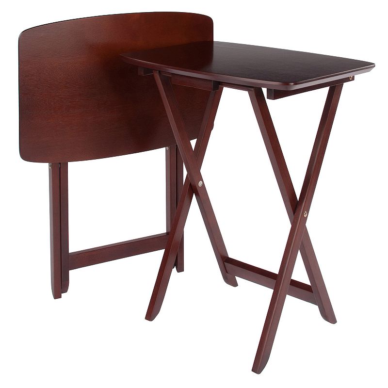 Winsome Darlene Snack Tray Table 2-piece Set, Brown