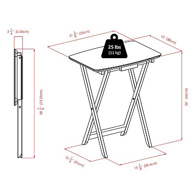 Winsome Darlene Snack Tray Table 2-piece Set