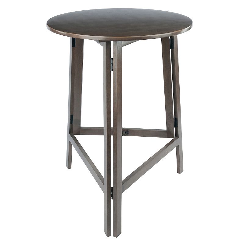 Winsome Torrence High Round Bar Table, Grey