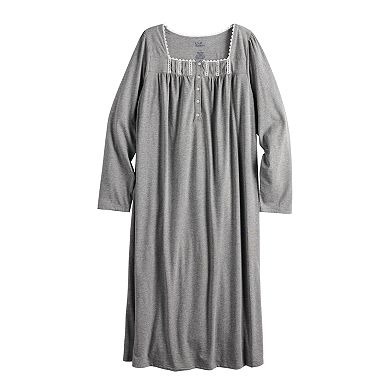 Women's Croft & Barrow® Long Sleeve Pintuck Nightgown