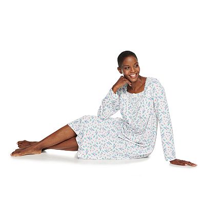 Women's Croft & Barrow® Long Sleeve Pintuck Nightgown
