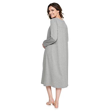 Women's Croft & Barrow® Long Sleeve Pintuck Nightgown